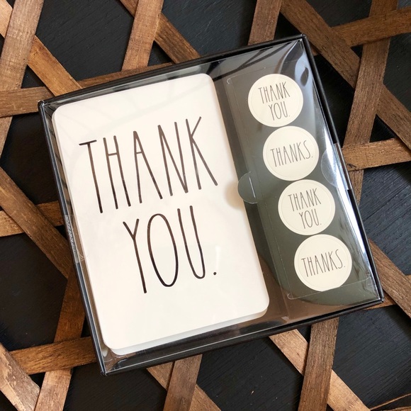 RAE DUNN•THANK YOU Card + Stickers set - Picture 2 of 6